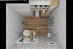 bathroom perspective